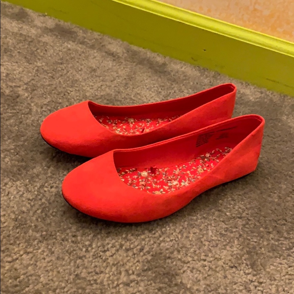 Dark orange flats